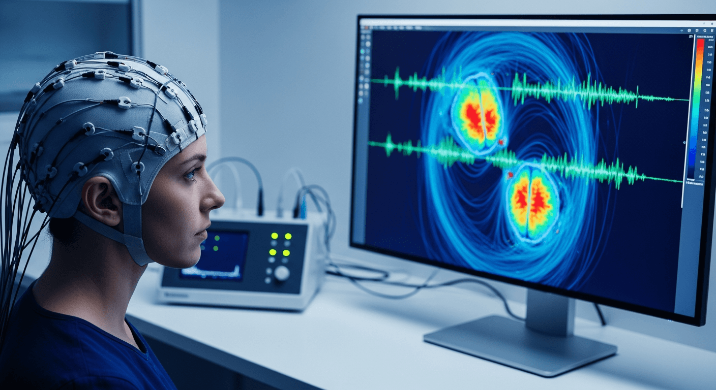 EEG 뇌파 측정 장면